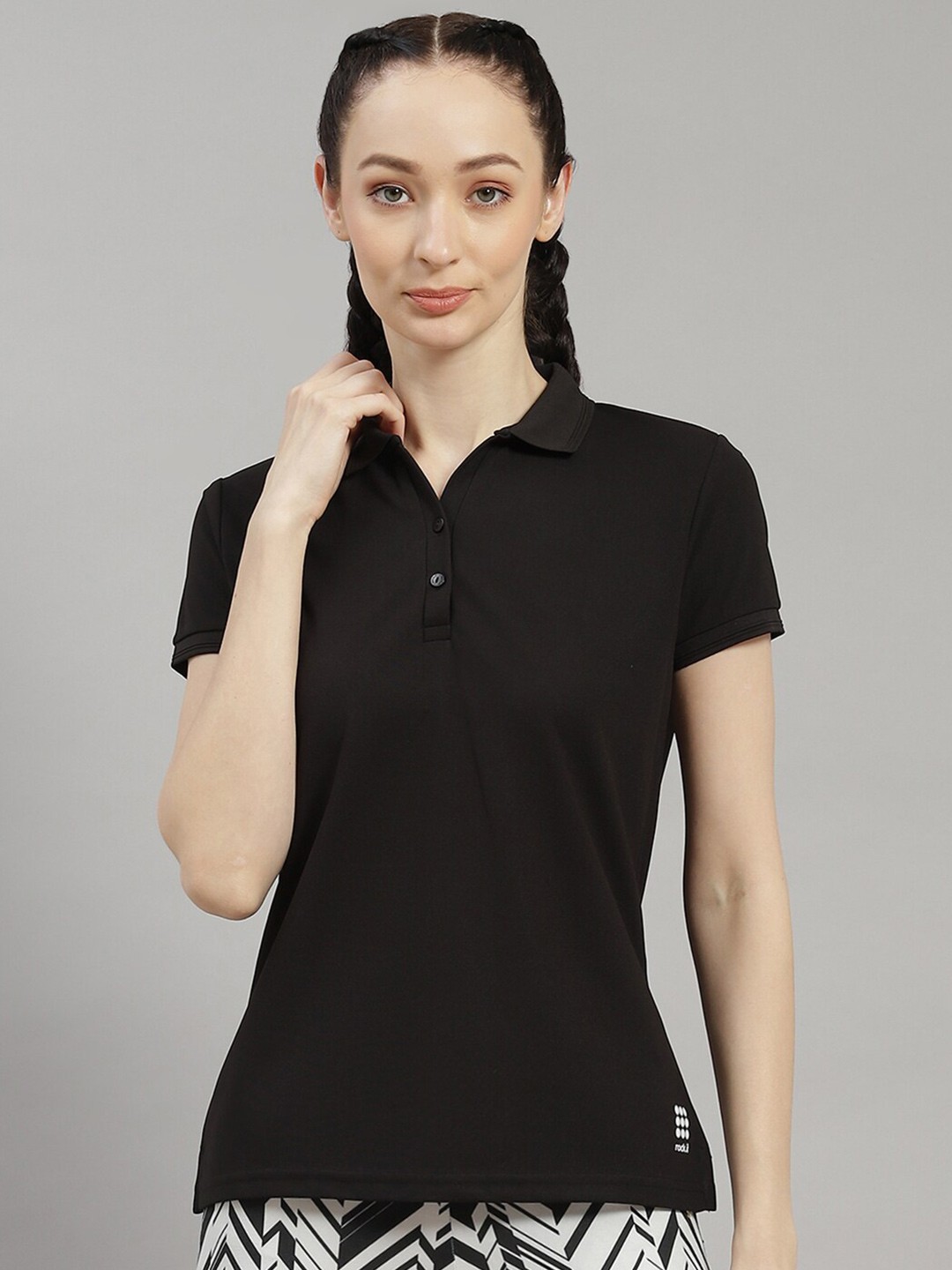 

rock.it Polo Collar Short Sleeves Sports T-Shirt, Black