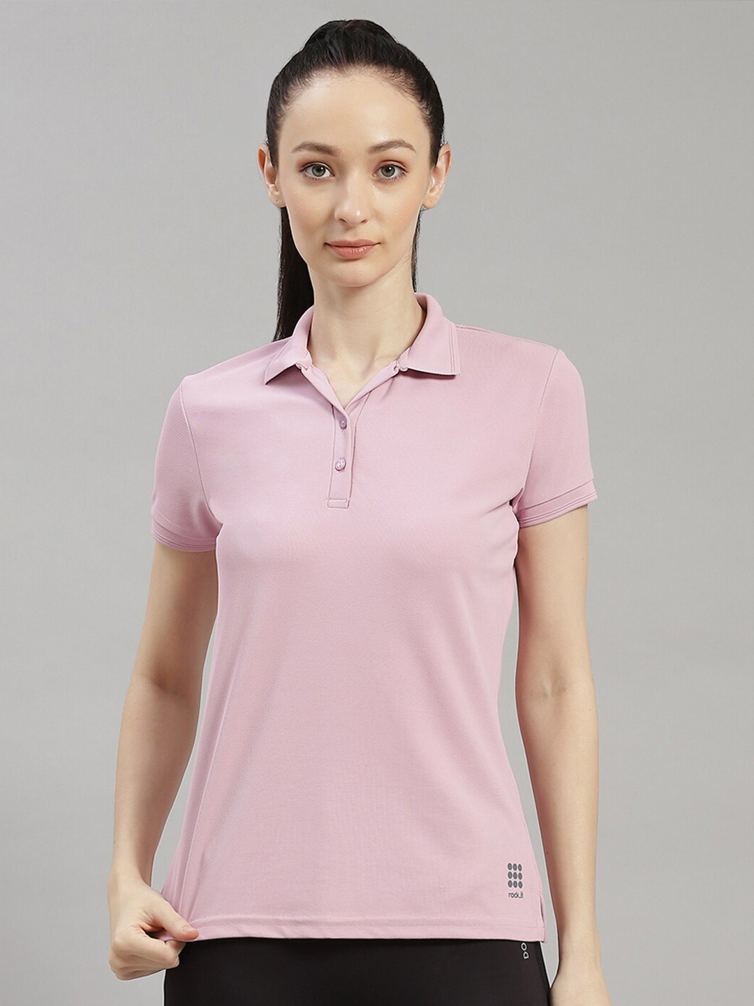 

rock.it Polo Collar Short Sleeves Sports T-Shirt, Mauve