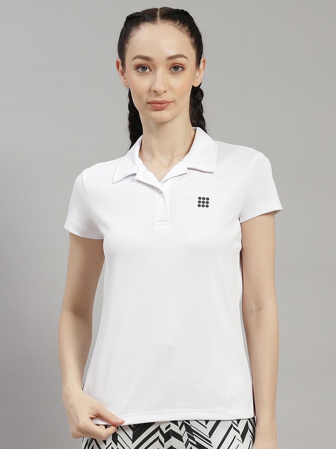 

rock.it Polo Collar Short Sleeves Sports T-Shirt, White