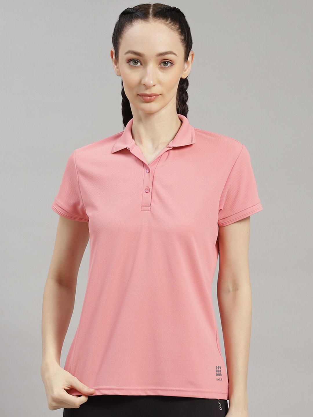 

rock.it Polo Collar Short Sleeves Sports T-Shirt, Pink