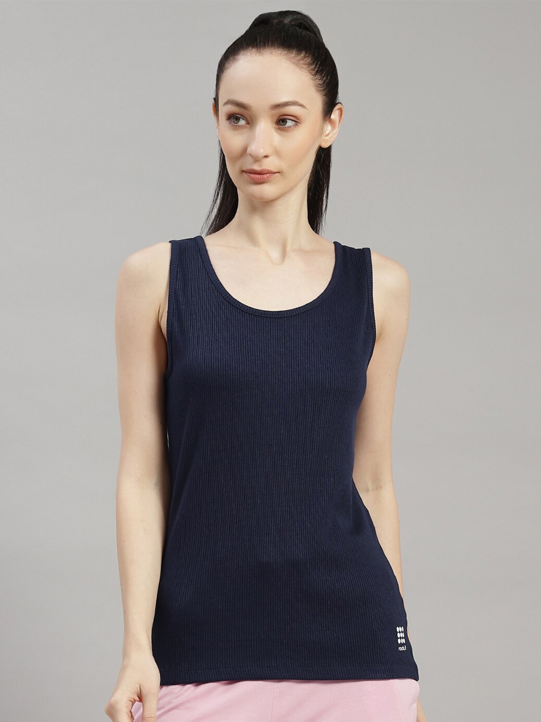 

rock.it Round Neck Tank Top, Navy blue