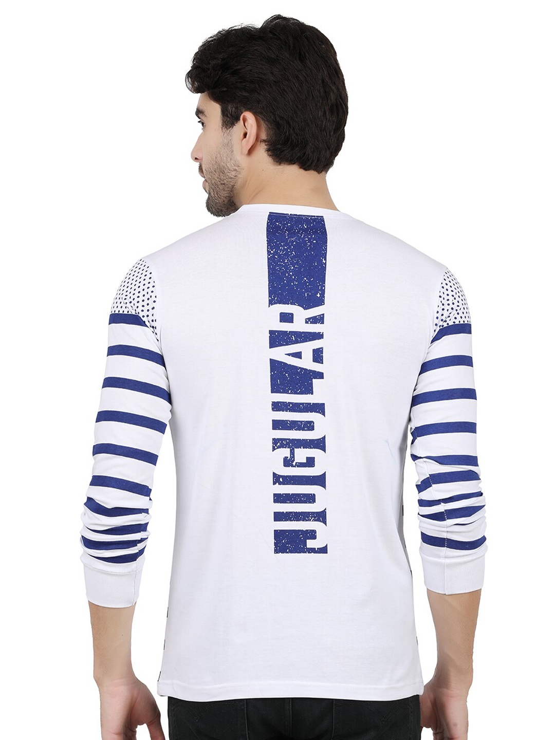 

jugular Striped Pure Cotton T-shirt, White