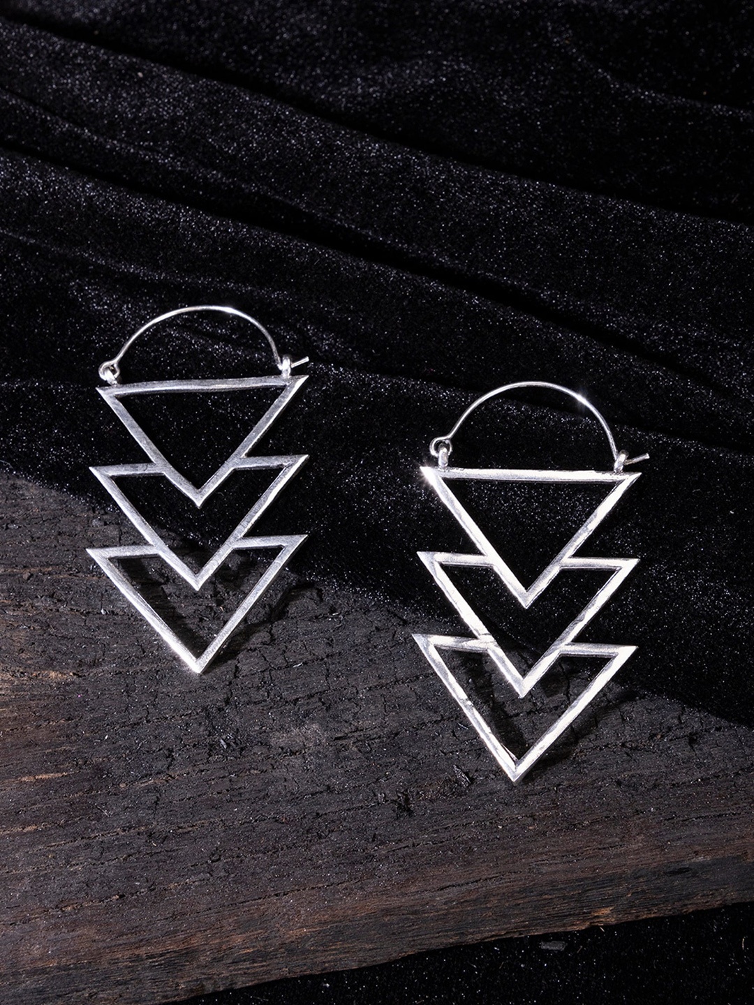 

Studio One Love Silver-Toned Contemporary Studs Earrings