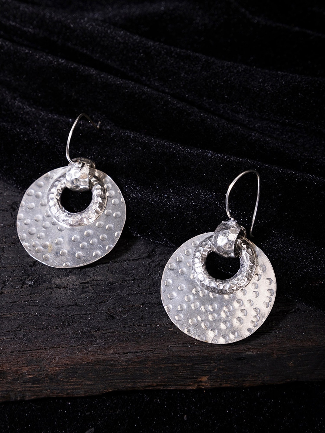 

Studio One Love Brass-Plated Contemporary Drop Earrings, Silver