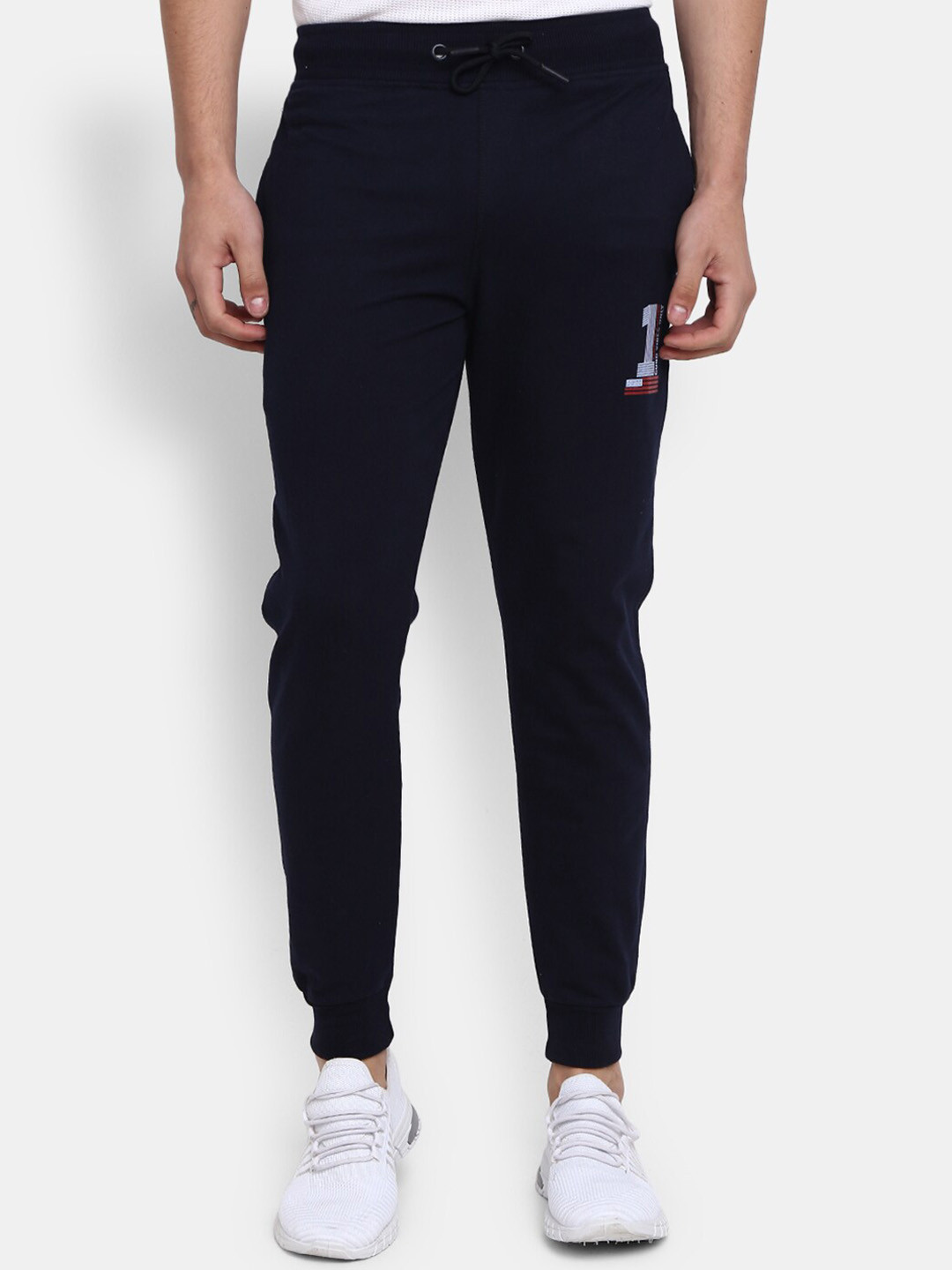 

V-Mart Men Mid-Rise Joggers, Blue