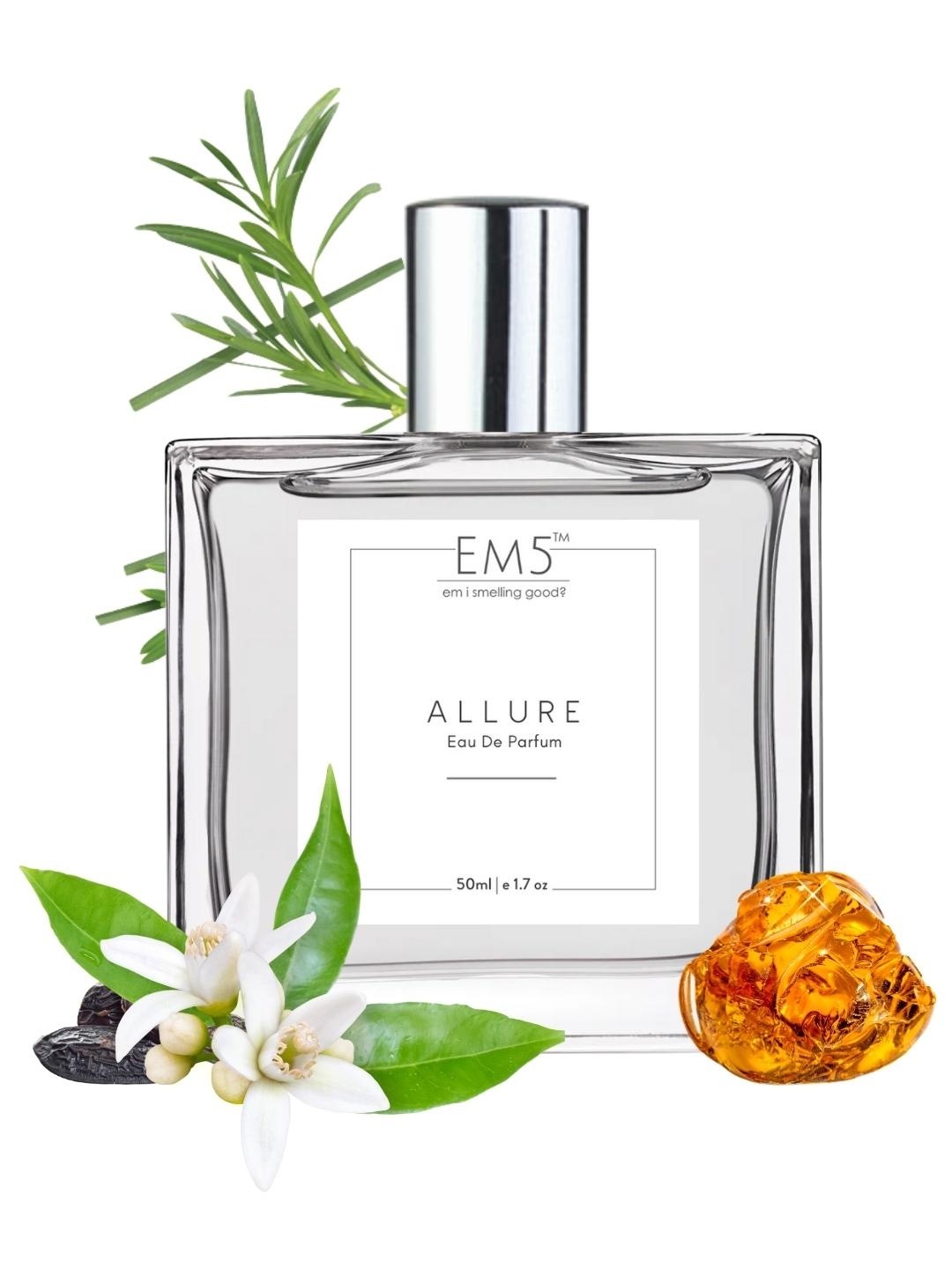 

EM5 Men Allure Long Lasting & Anti-Odour Eau De Parfum - 50 ml, Transparent