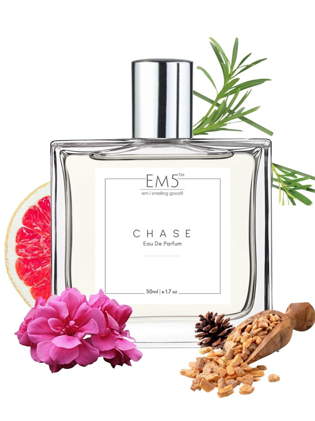 

EM5 Men Chase Long Lasting & Anti-Odour Eau De Parfum - 50 ml, Transparent