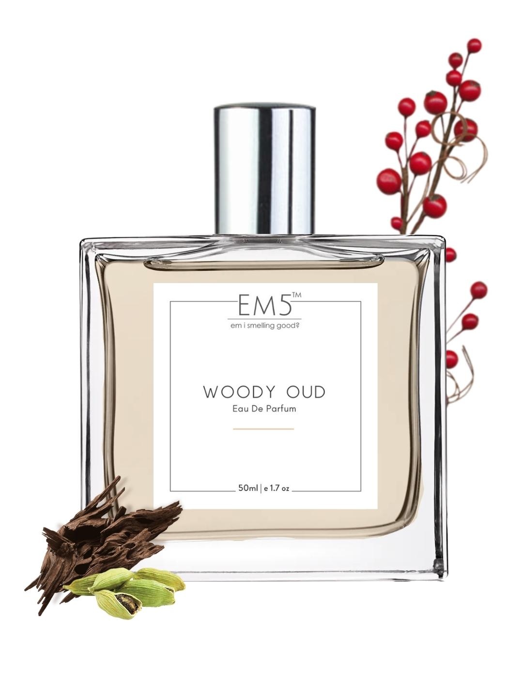 

EM5 Men Woody Oud Spicy Eau De Parfum 50ml, Transparent