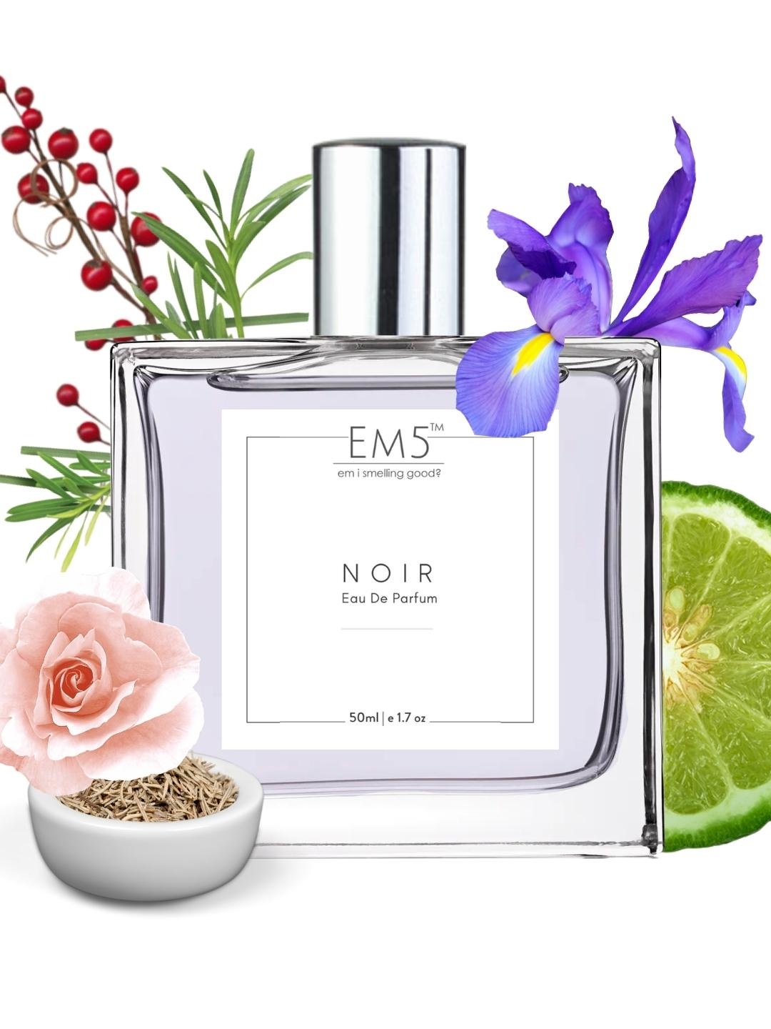 

EM5 Men Noir Amber Woody Spicy Eau De Parfum 50ml, Transparent