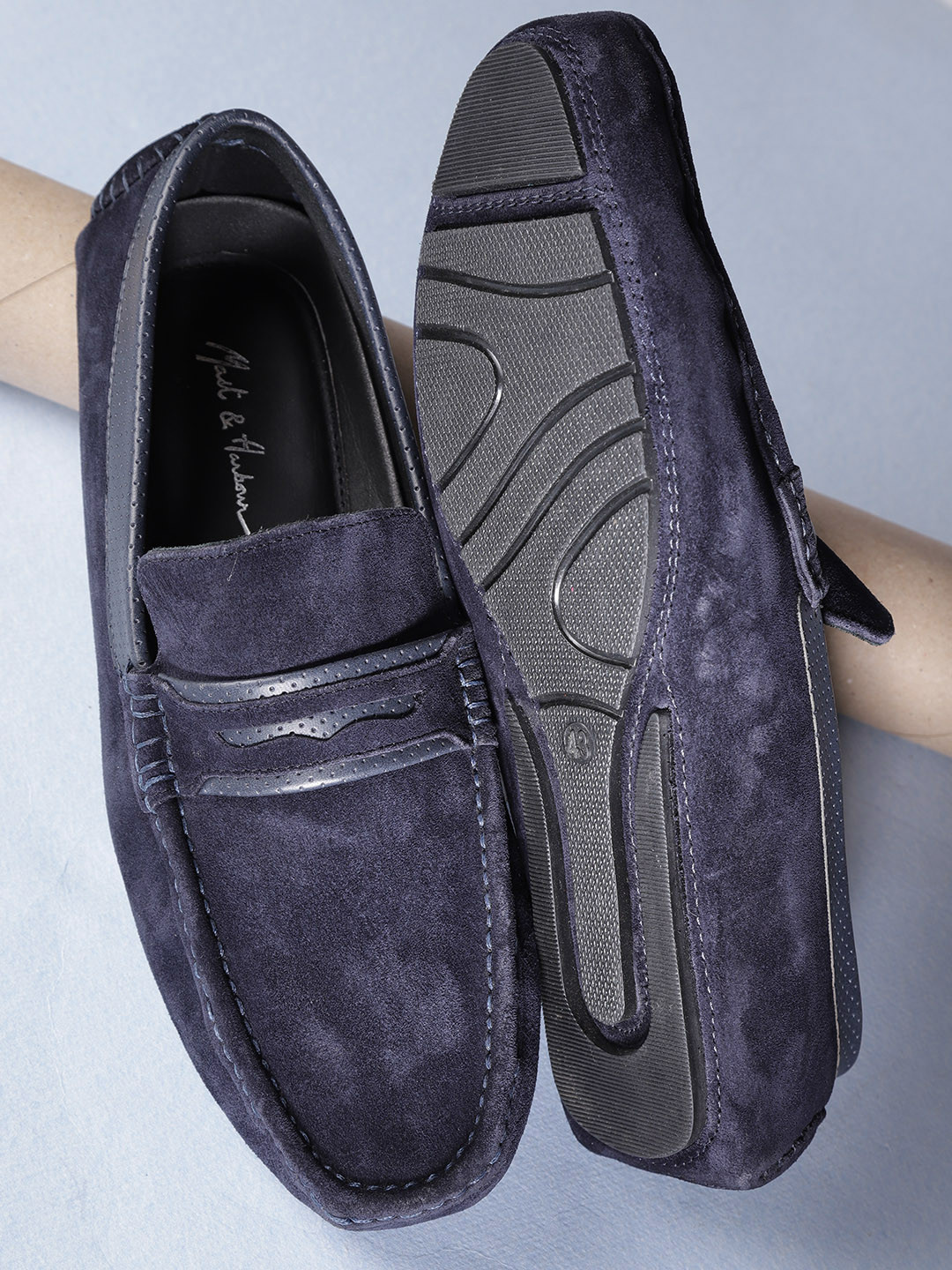 

Mast & Harbour Men Navy Driving Shoes, Navy blue