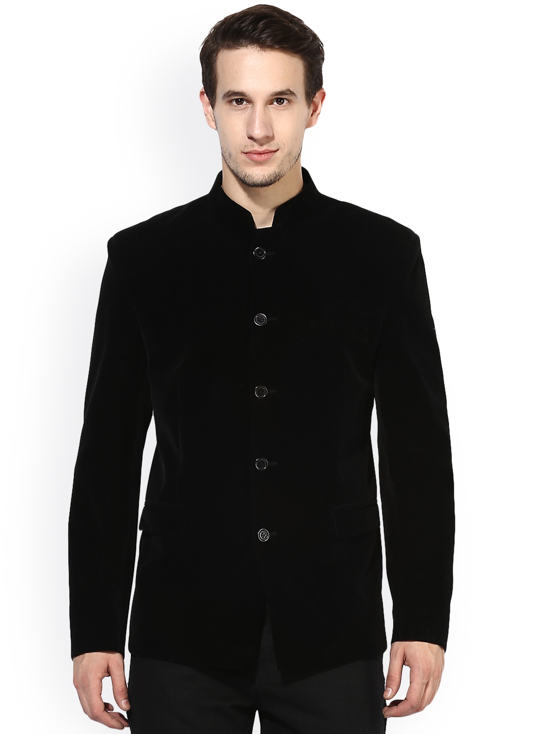 

Hangup Black Solid Regular Fit Blazer