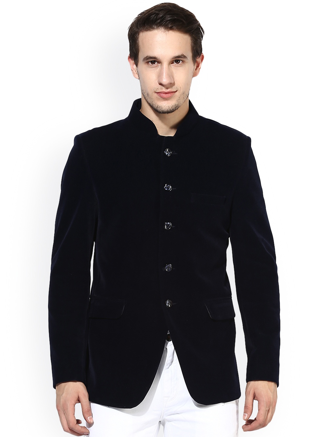 

Hangup Navy Solid Regular Fit Blazer, Navy blue