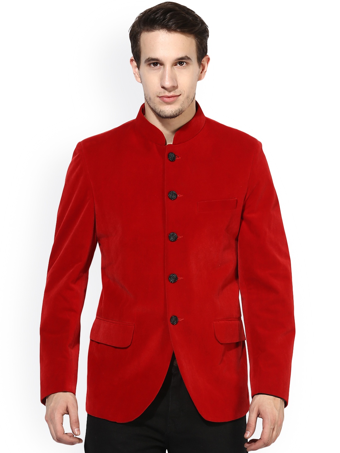 

Hangup Red Solid Regular Fit Blazer