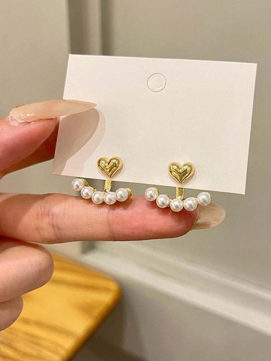 

Jewels Galaxy Gold-Plated Beaded Jacket Stud Earrings