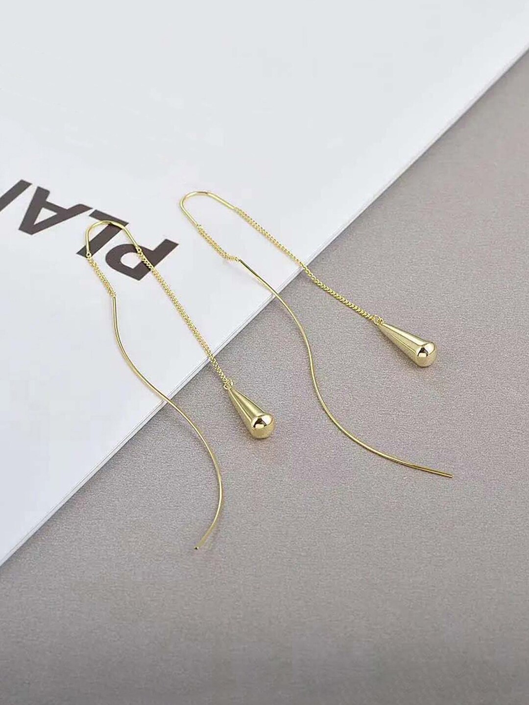 

Jewels Galaxy Gold-Plated Contemporary Drop Earrings