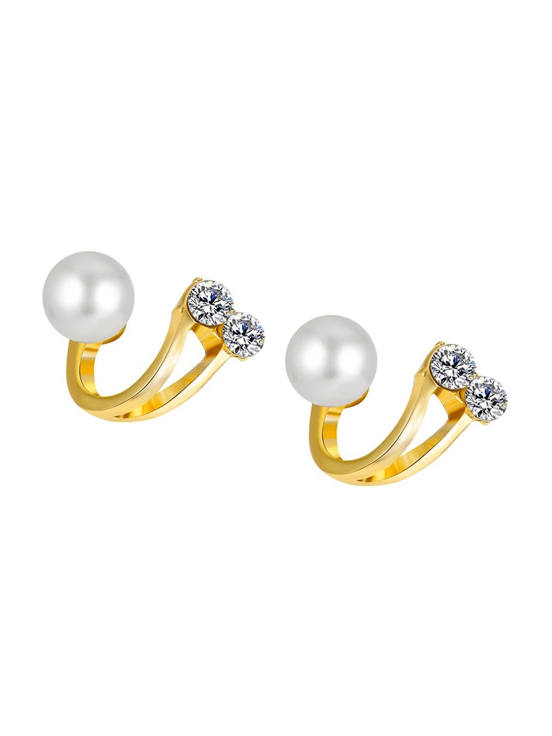 

Jewels Galaxy Gold-Plated AD Stoned Ear Cuff Earrings