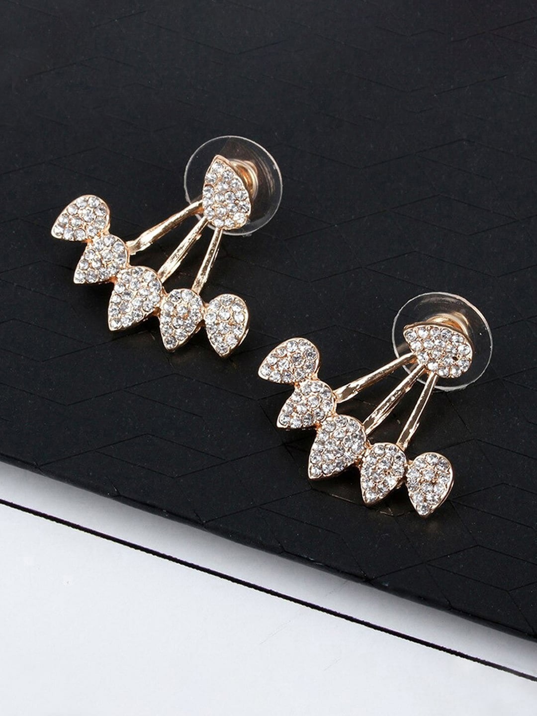 

Jewels Galaxy Gold-Plated Artificial Stoned Drop Earrings