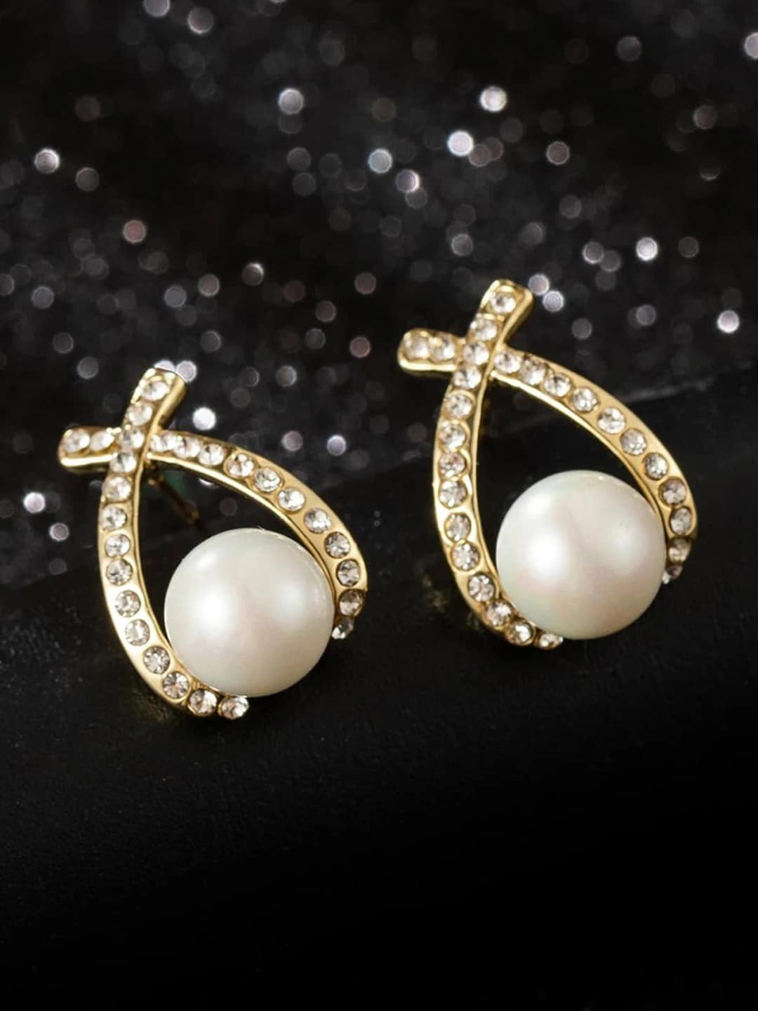 

Jewels Galaxy Gold-Plated Contemporary Studs Earrings
