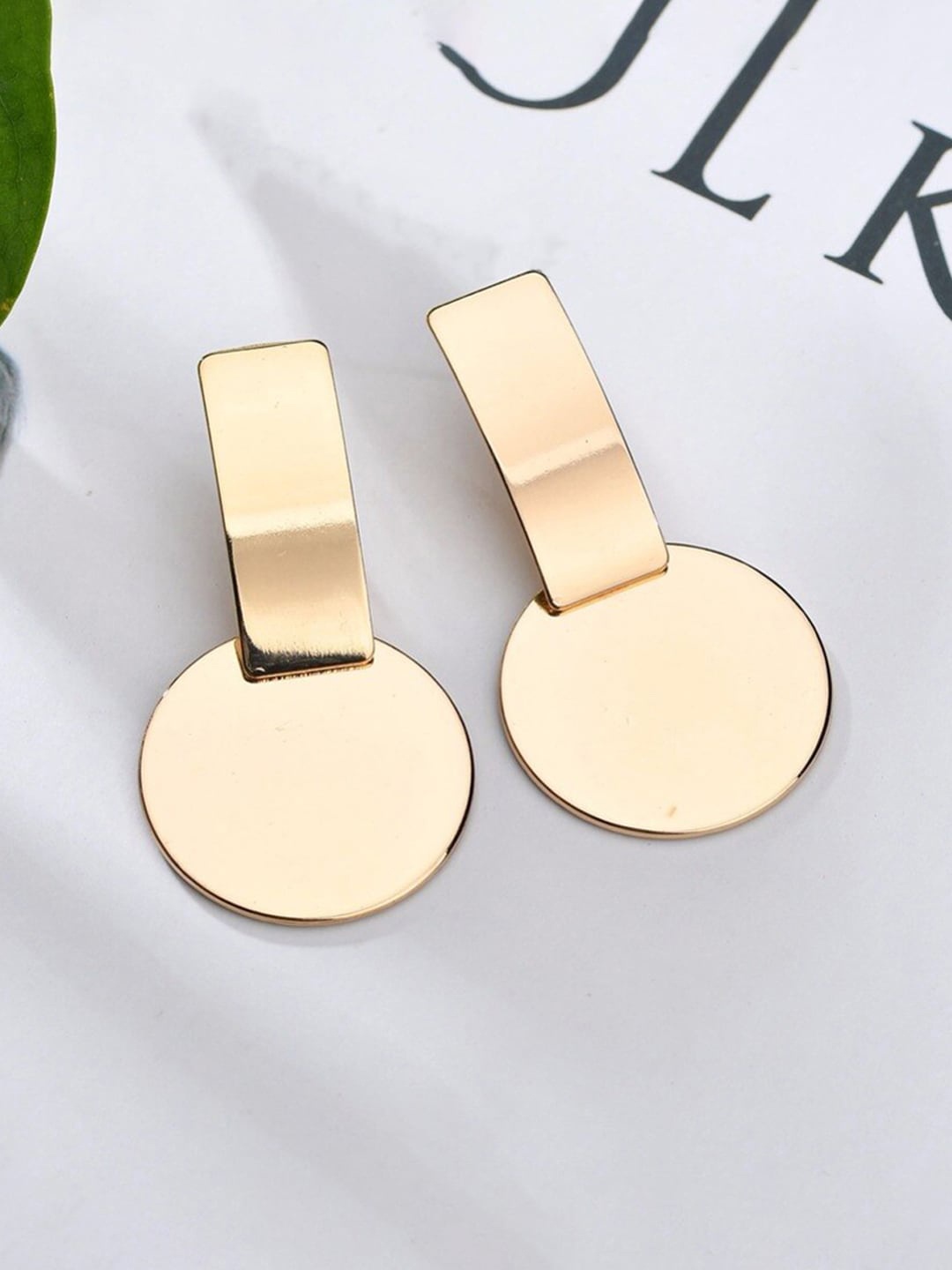 

Jewels Galaxy Gold-Plated Contemporary Drop Earrings