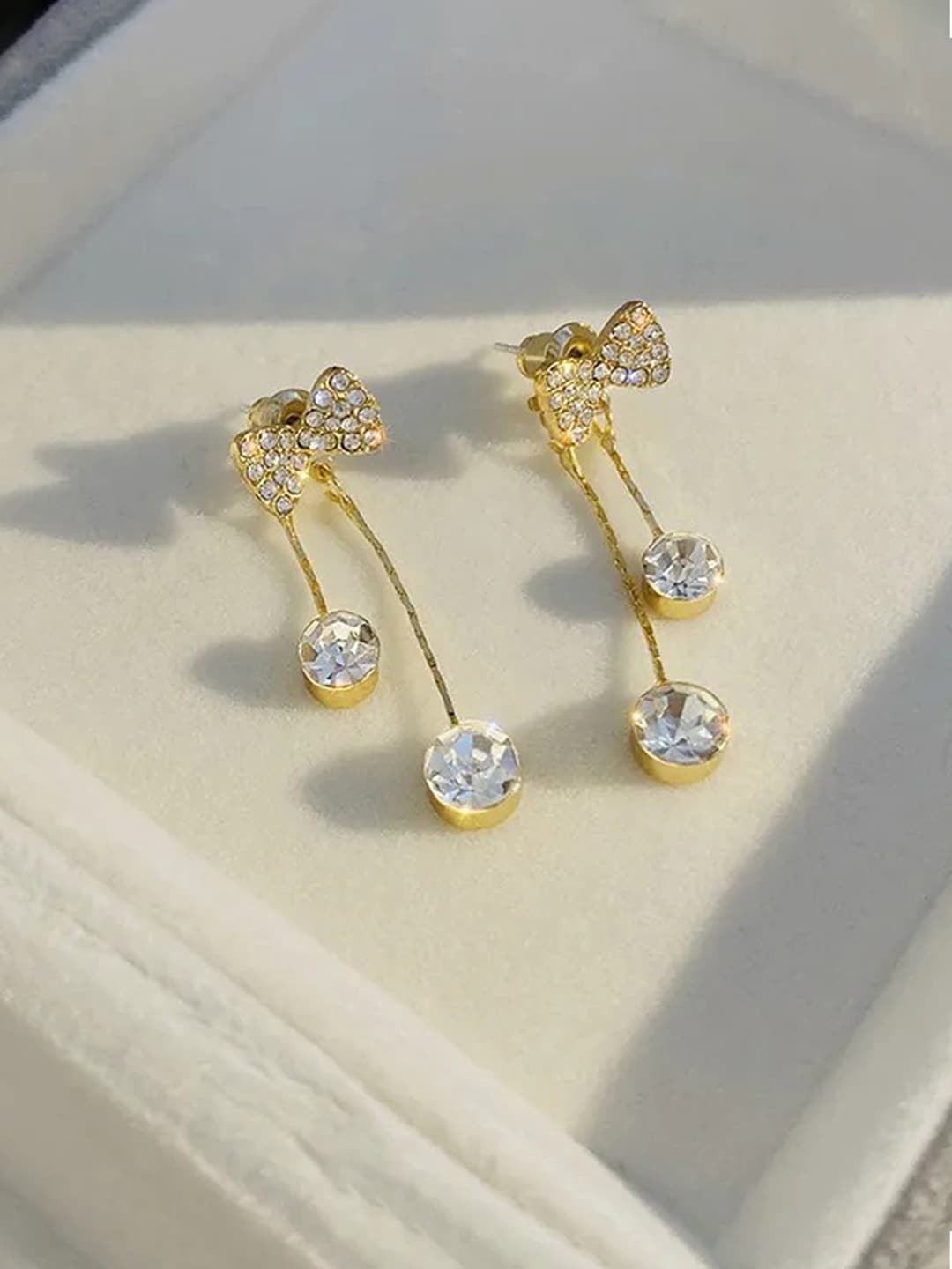 

Jewels Galaxy Gold-Plated Contemporary Drop Earrings