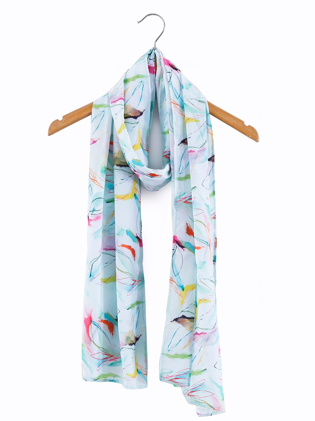 

HANDICRAFT PALACE Women Abstract Printed Scarf, Turquoise blue