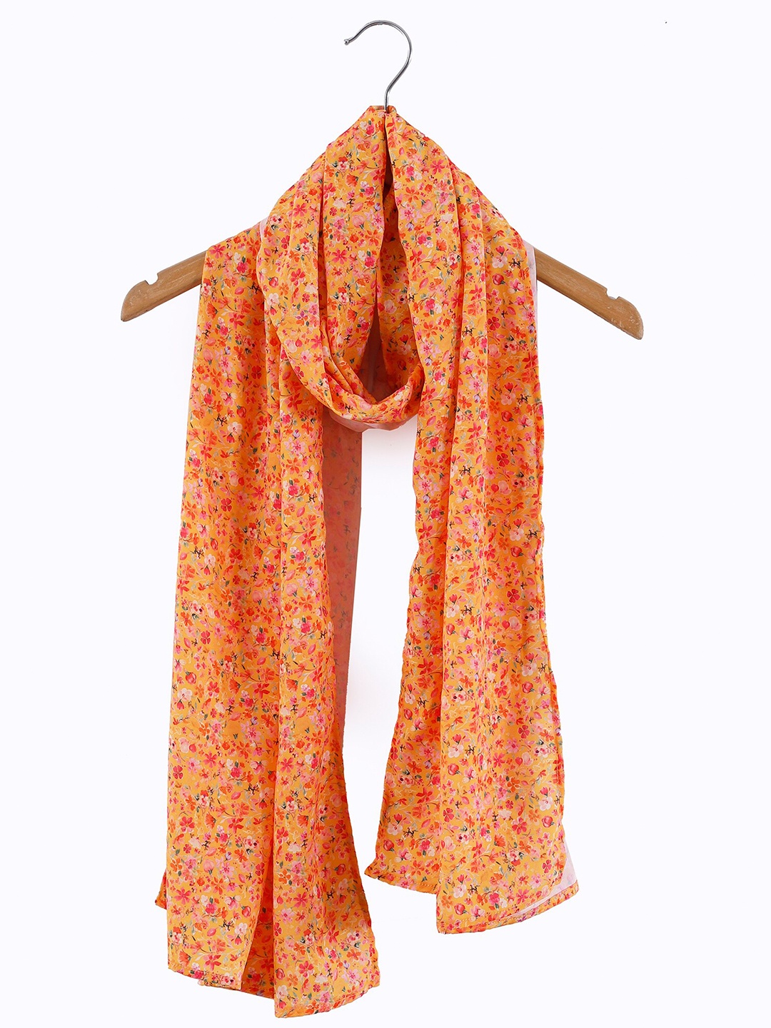 

HANDICRAFT PALACE Women Floral Printed Scarf, Yellow