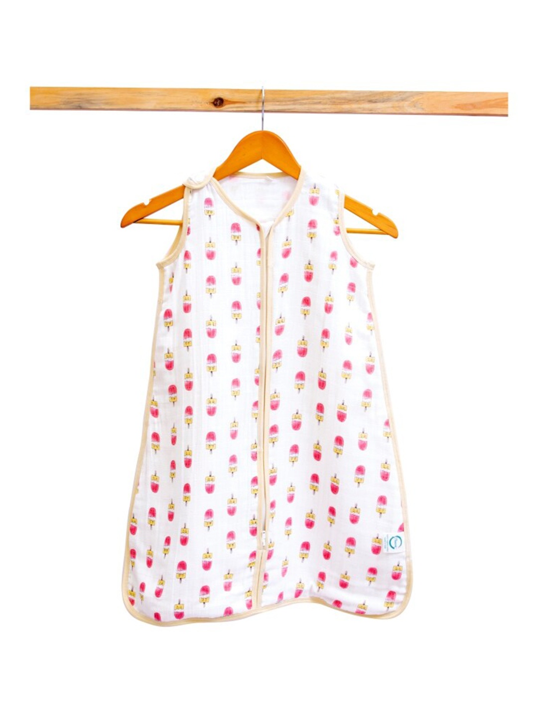 

THEONI Infant Kids Printed Organic Cotton Sleeping Bag, White
