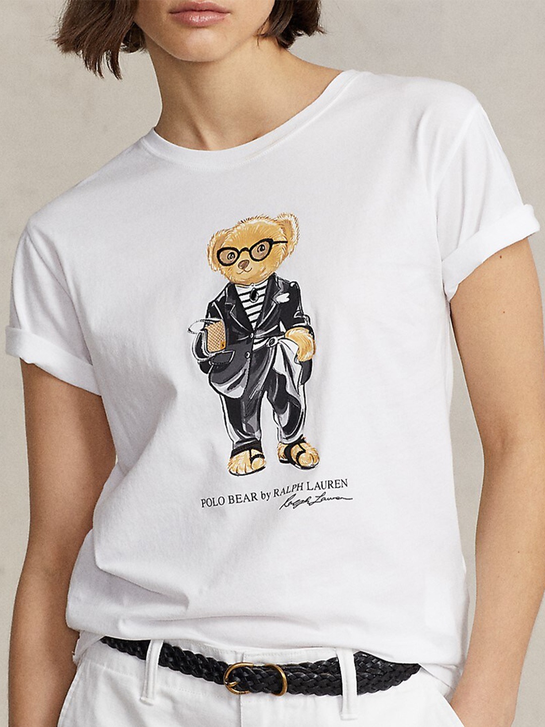 

Polo Ralph Lauren Graphic Printed Cotton T-Shirt, White