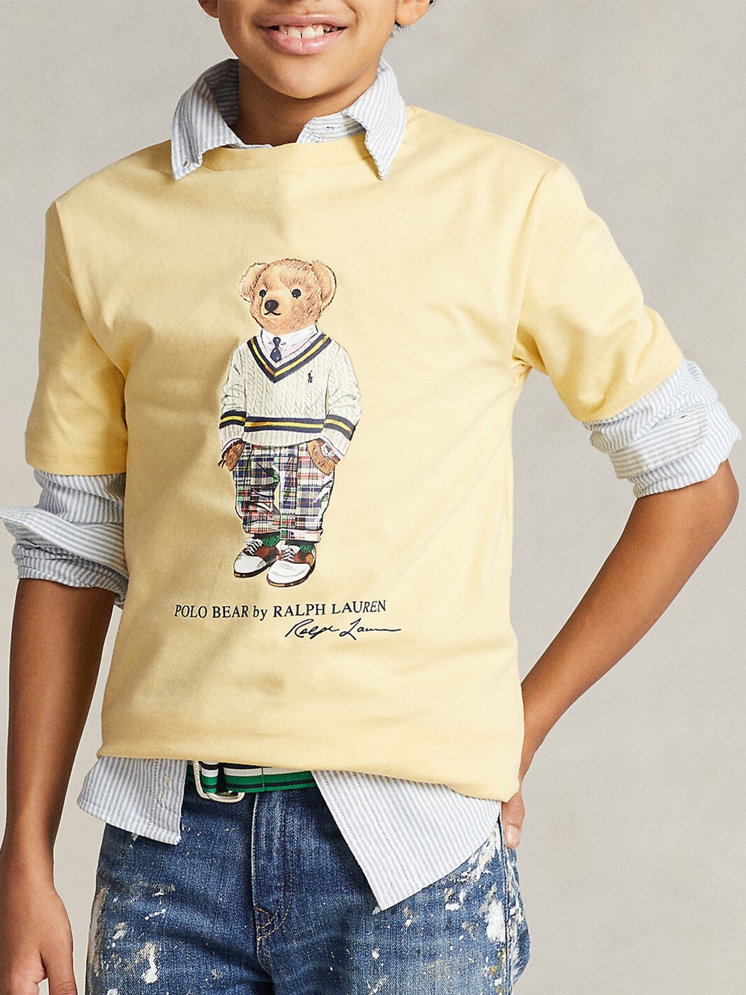 

Polo Ralph Lauren Graphic Printed Cotton T-Shirt, Yellow
