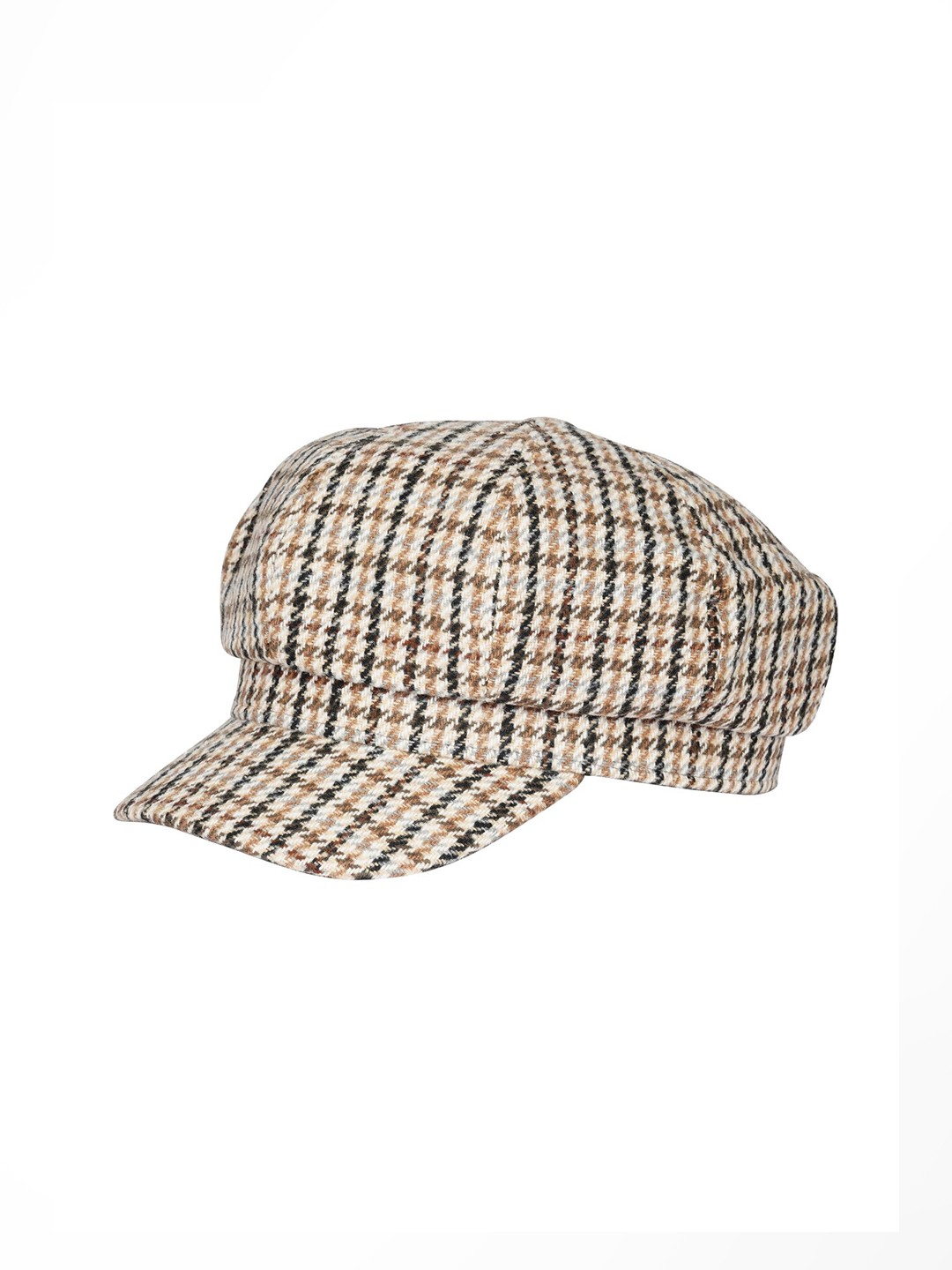 

iSWEVEN Women Checked Cotton Visor Cap, White