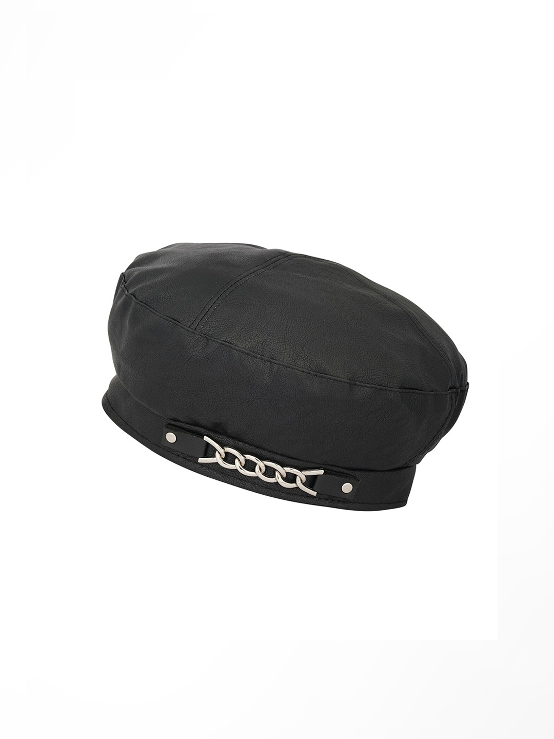 

iSWEVEN Women Cotton Ascot Cap, Black
