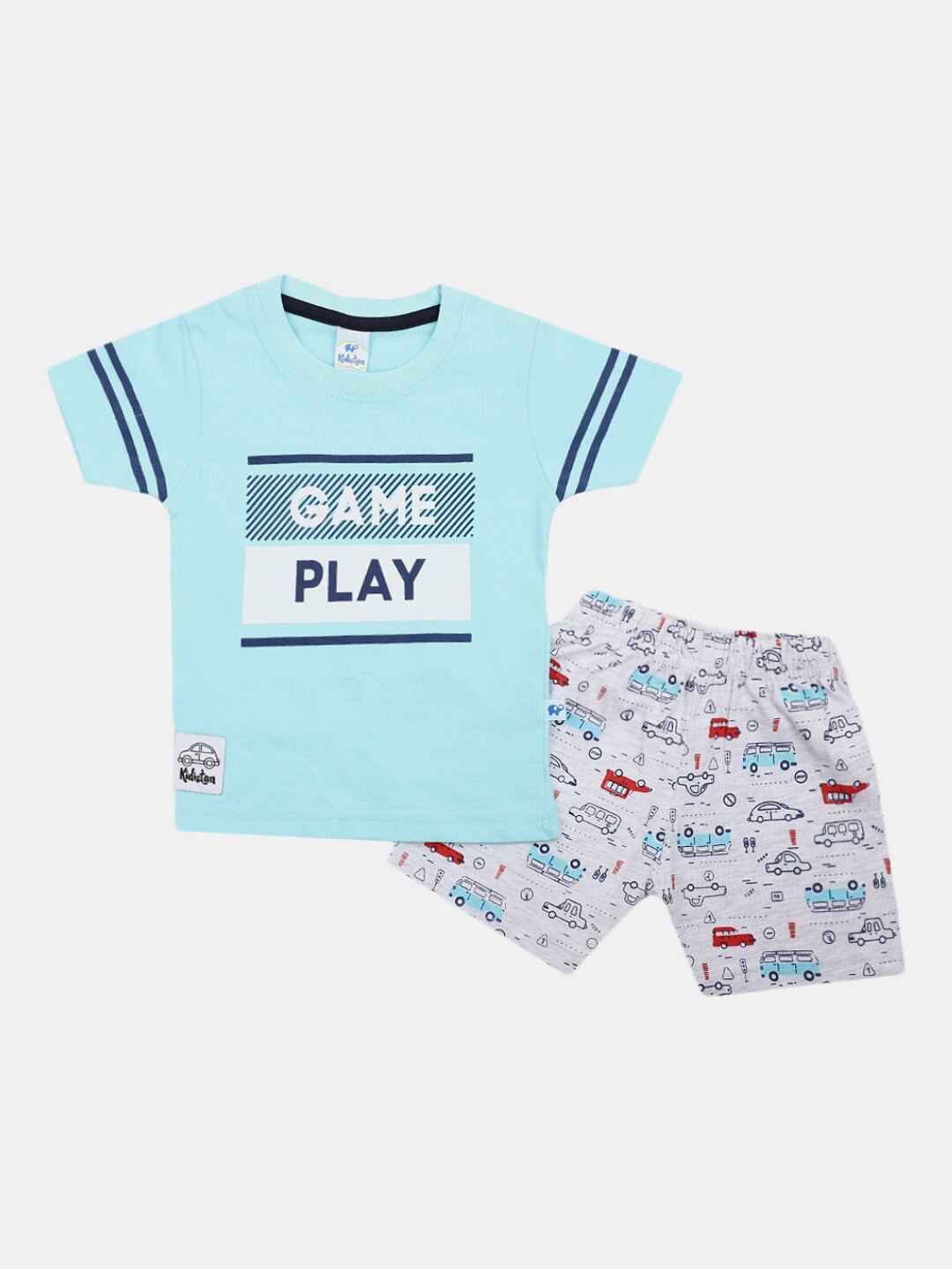 

V-Mart Infants Boys Printed Pure Cotton Clothing Set, Blue