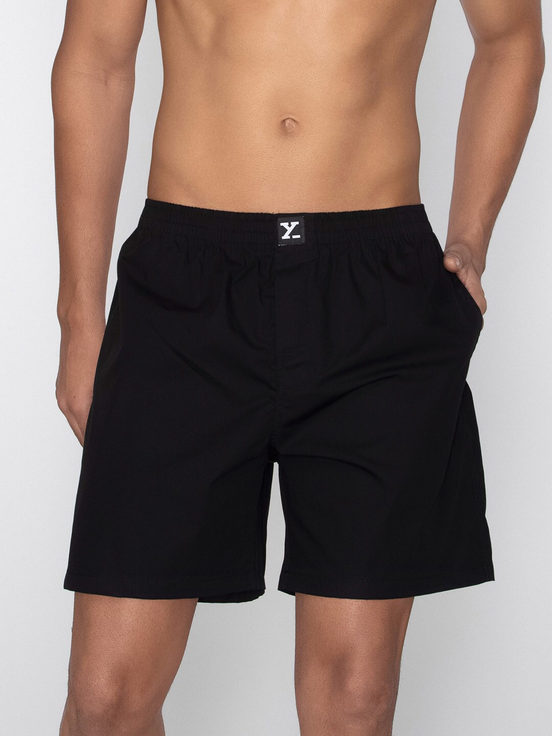 

XYXX Mid-Rise Pace IntelliFresh Super Combed Cotton Boxers, Black