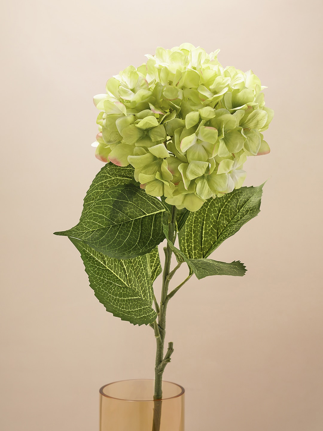 

Pure Home and Living Green Hydrangea Faux Artificial Flowers With Leaf