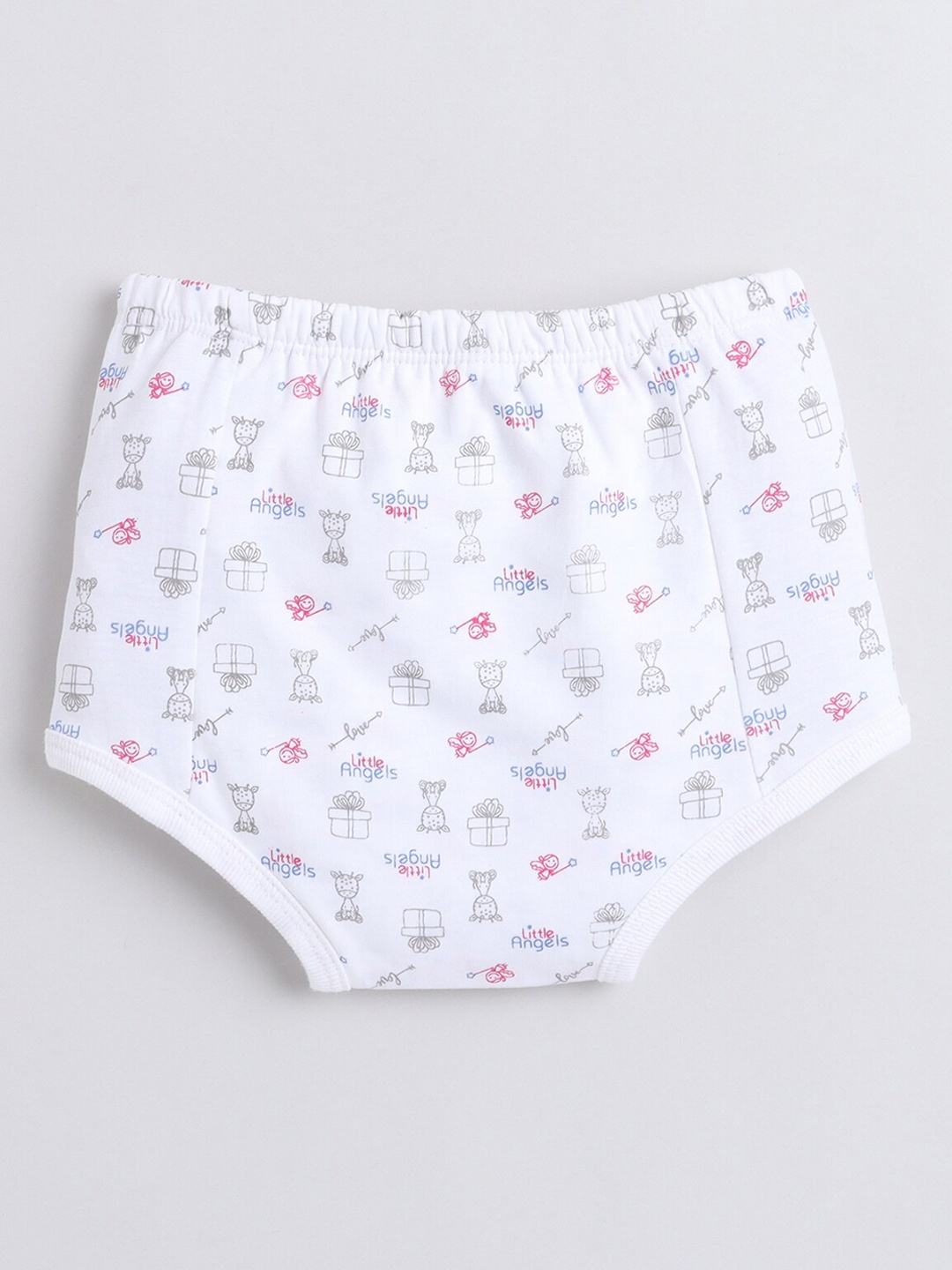 

Little Angels Infants Printed Reusable Cloth Waterproof Baby Diaper, White