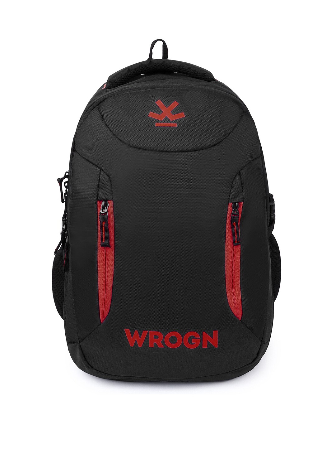 

WROGN Water Resistant Brand Logo Backpack with Shoe Pocket, Black