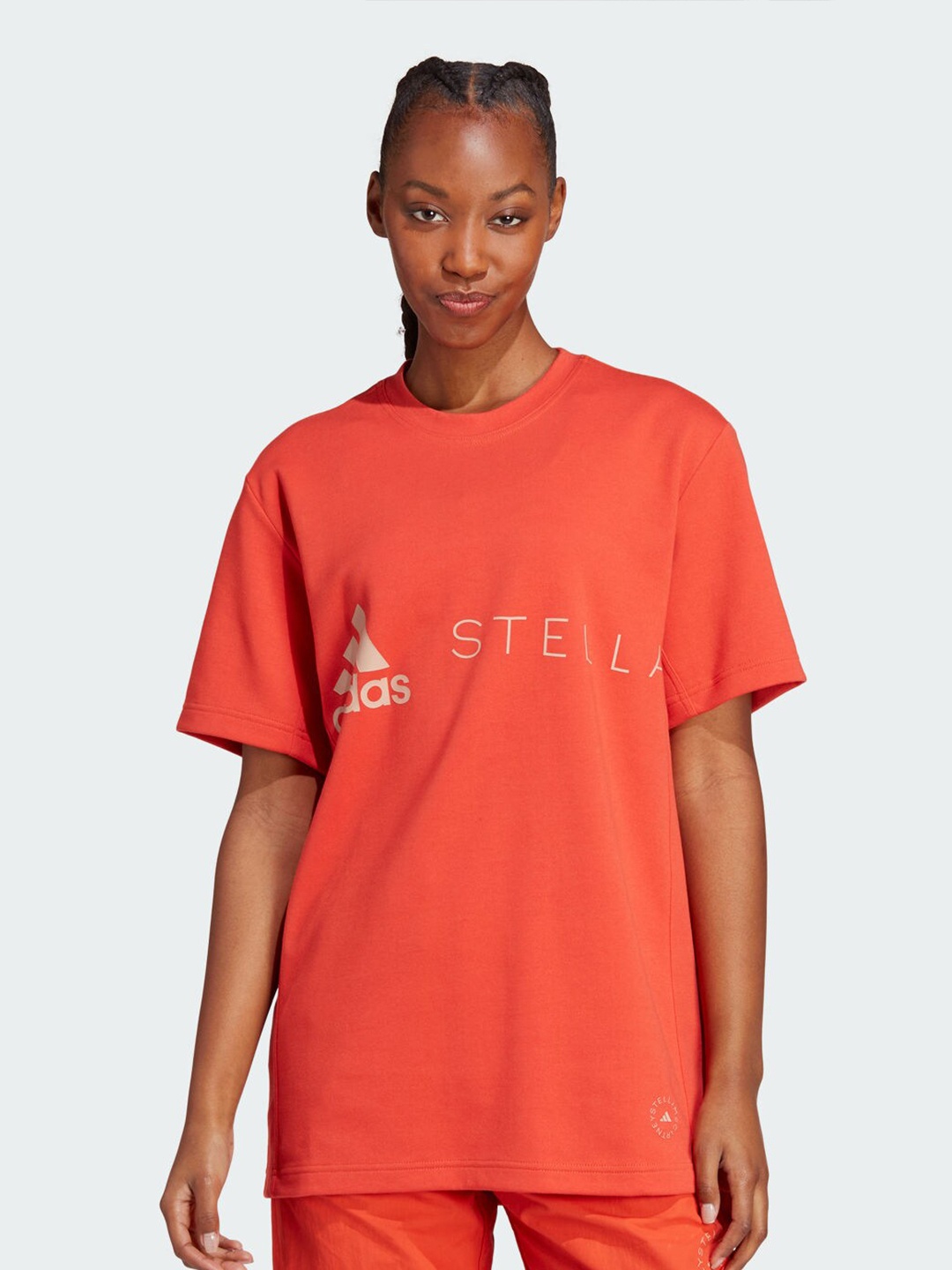 

ADIDAS aSMC SW G CO T Women Logo-Printed Cotton T-Shirt, Orange