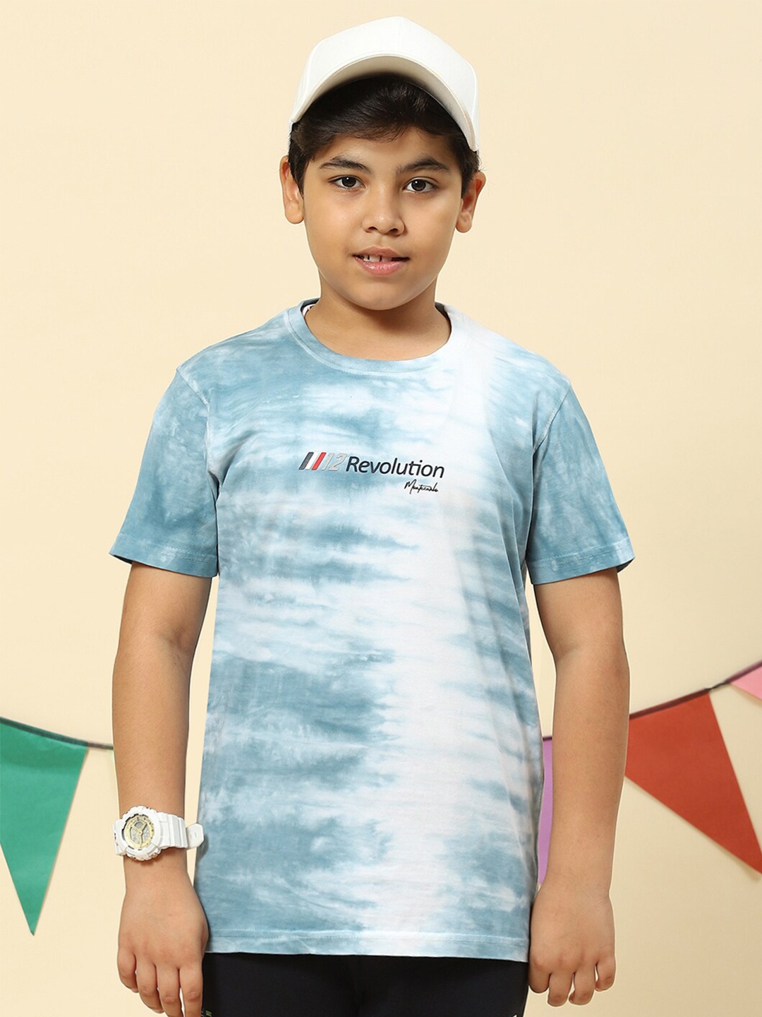 

Monte Carlo Boys Typography Printed Cotton T-shirt, Blue