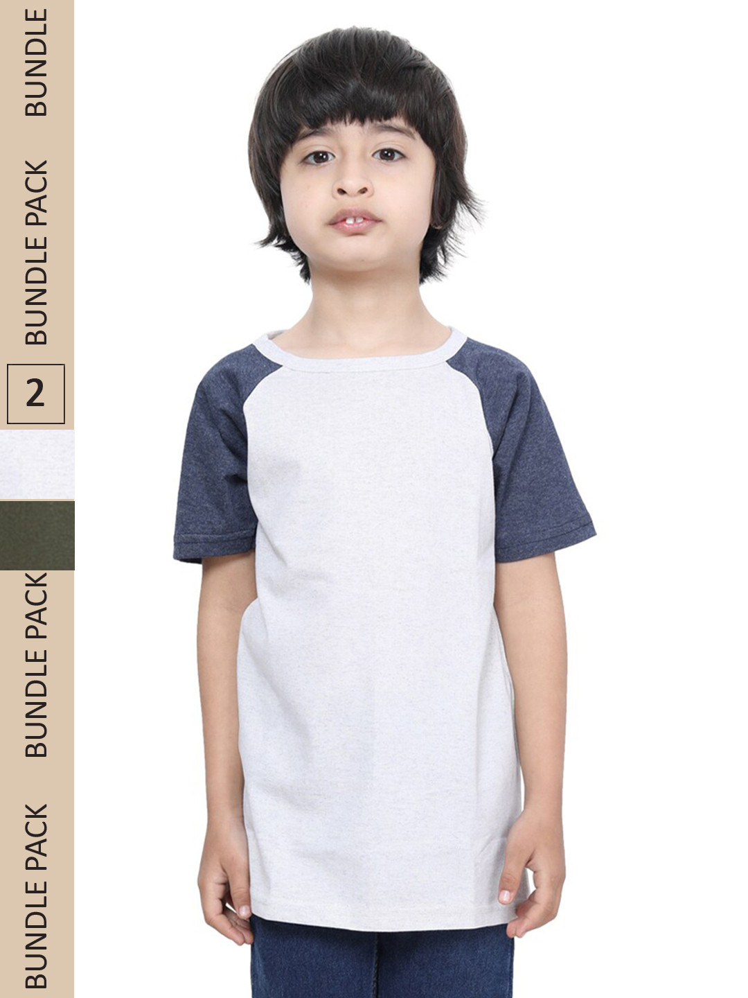 

IndiWeaves Boys Pack Of 2 Pure Cotton T-shirts, White