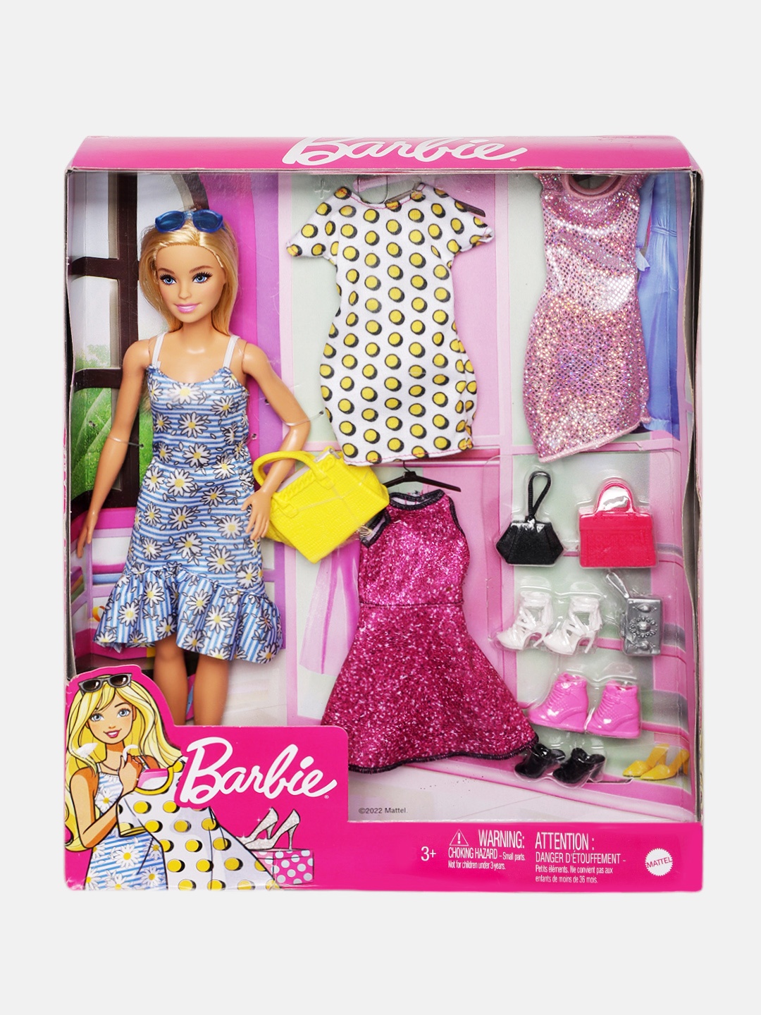 

Barbie Set of 14 Doll with Clothes & Accessories, Multi