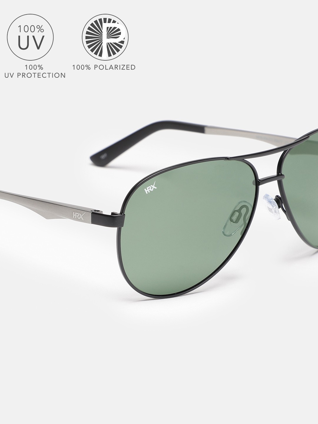 

HRX by Hrithik Roshan Unisex Oval Sunglasses, Black