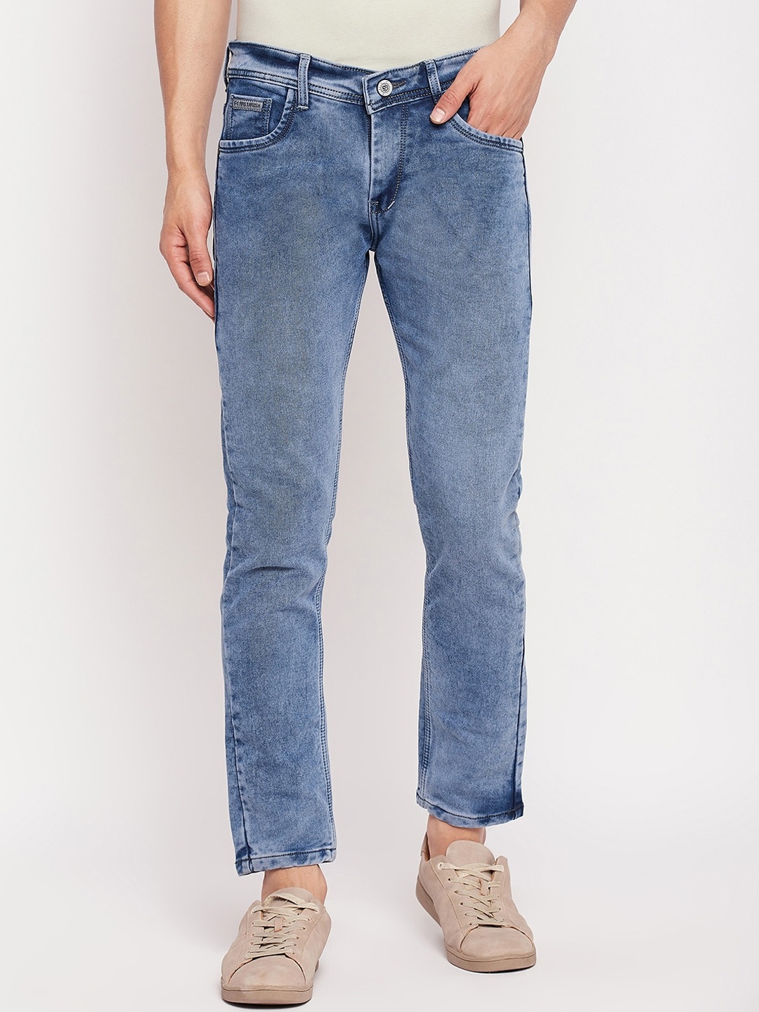 

FirstKrush Men Mid-Rise Clean Look Heavy Fade Jeans, Blue