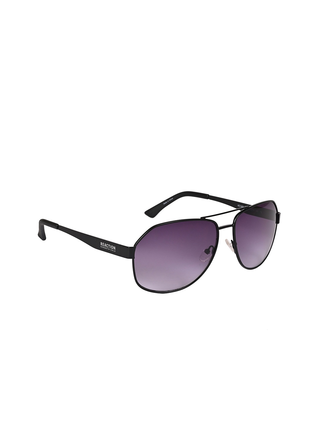 

Kenneth Cole Men Aviator Sunglasses with UV Protected Lens KC1432 60 02B, Purple