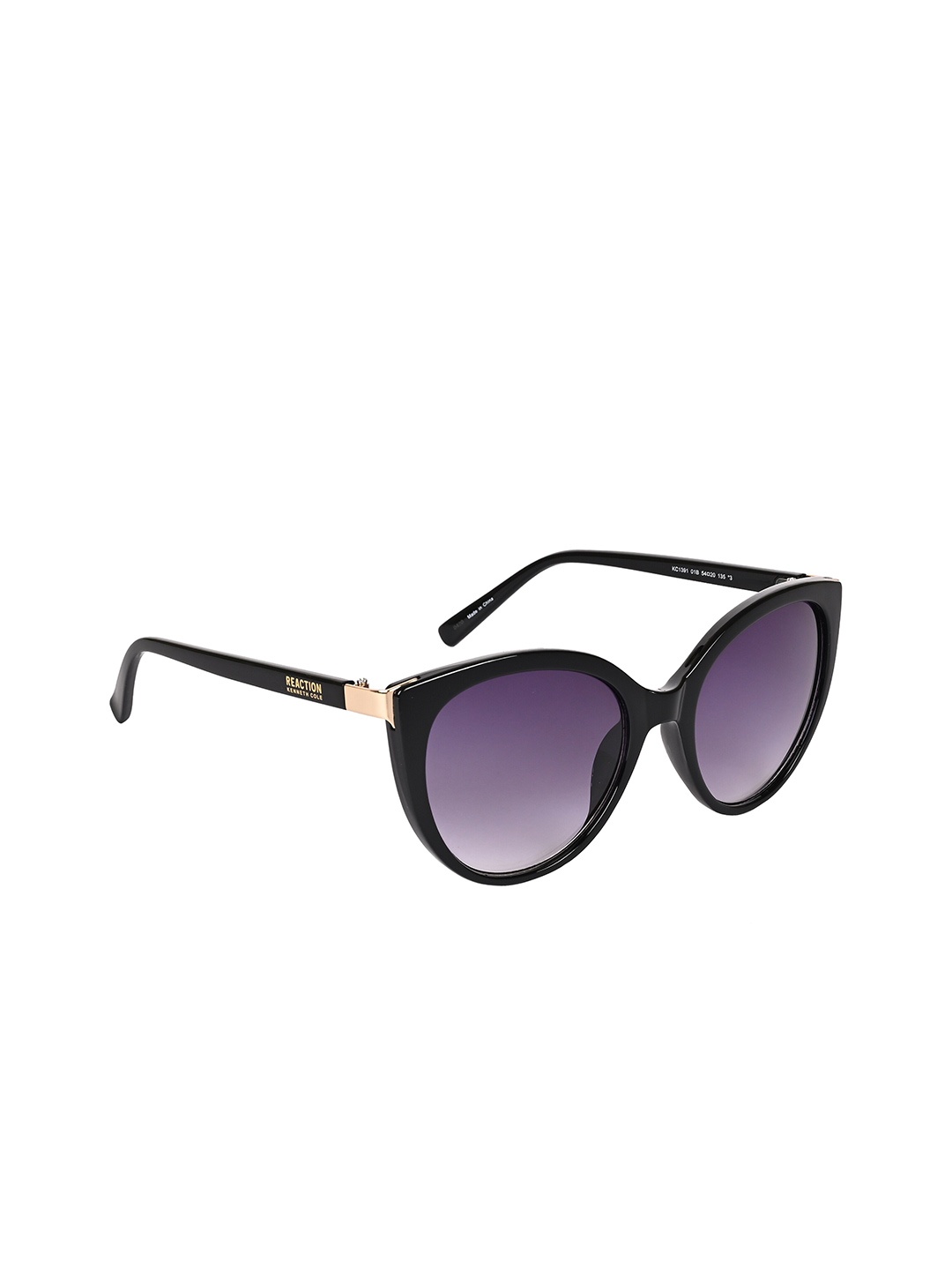 

Kenneth Cole Women Purple Lens & Black Cateye Sunglasses with UV Protected Lens KC1391