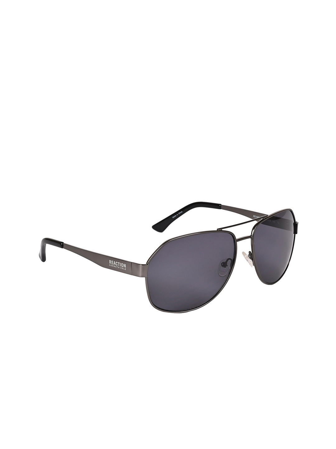 

Kenneth Cole Men Aviator Sunglasses With UV Protected Lens KC1432 60 08A, Grey