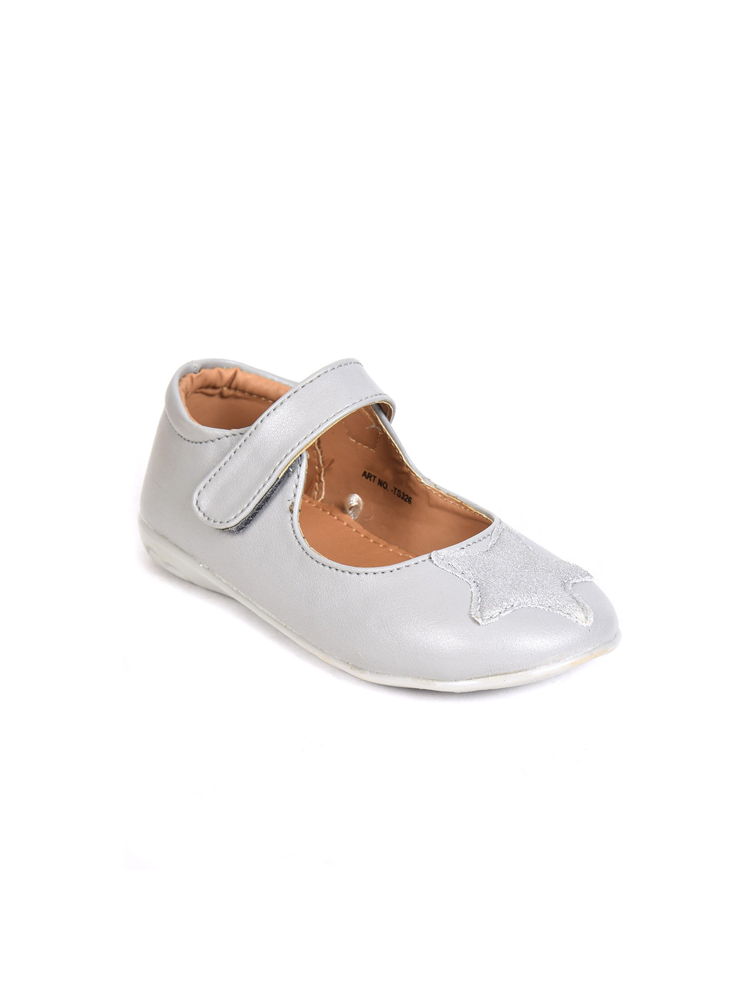 

Ajanta Girls Textured Lightweight Slip-On Sneakers, Grey