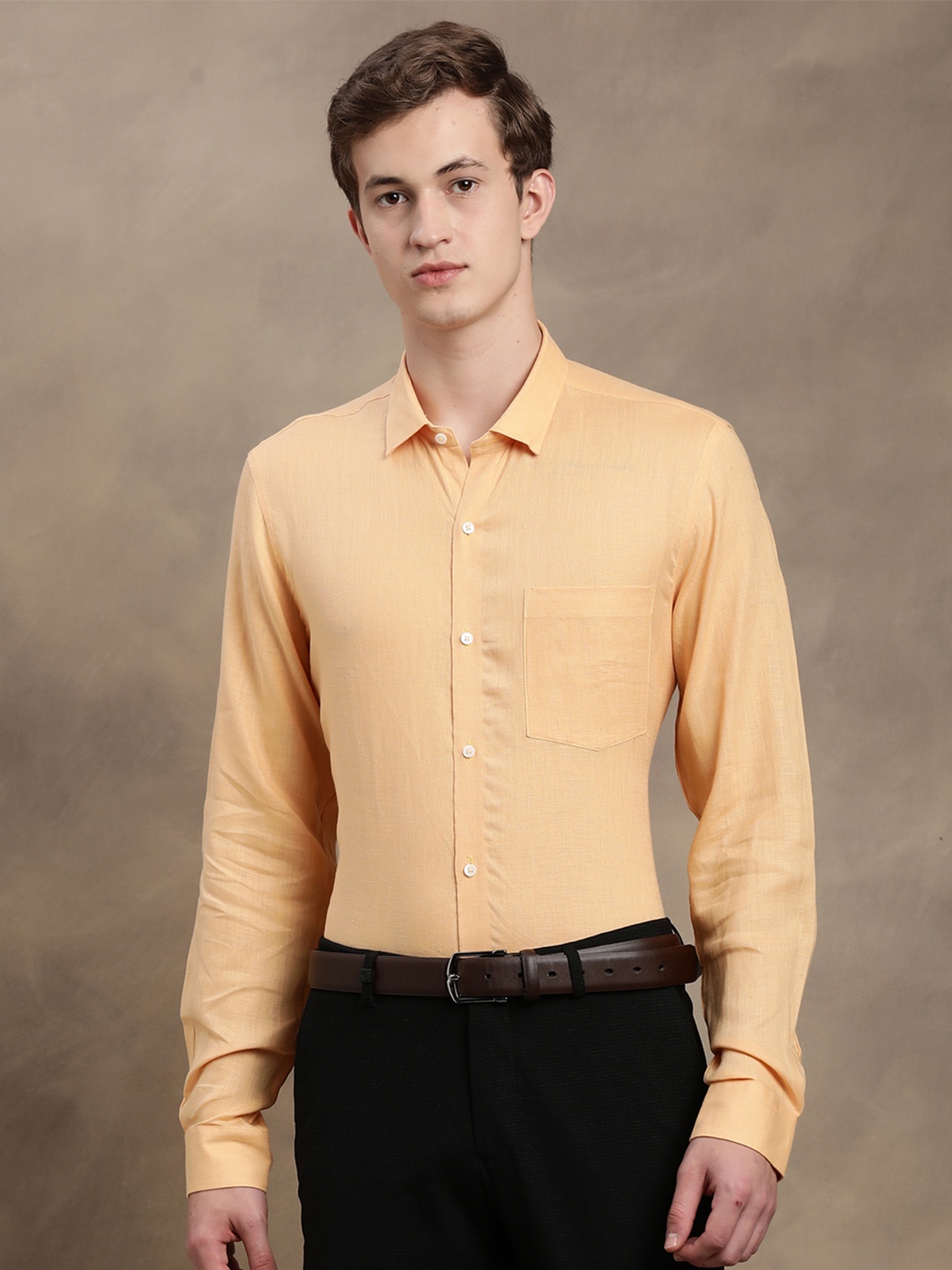 

Turtle Modern Cotton Formal Shirt, Yellow