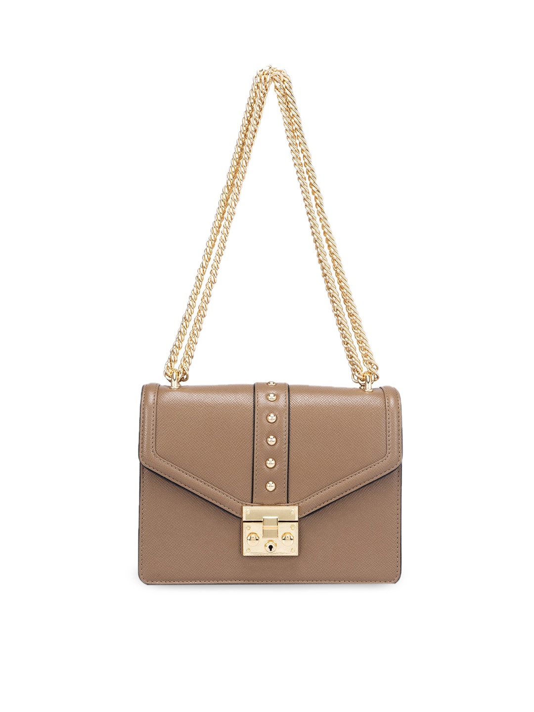 

Da Milano Brown Leather Structured Sling Bag