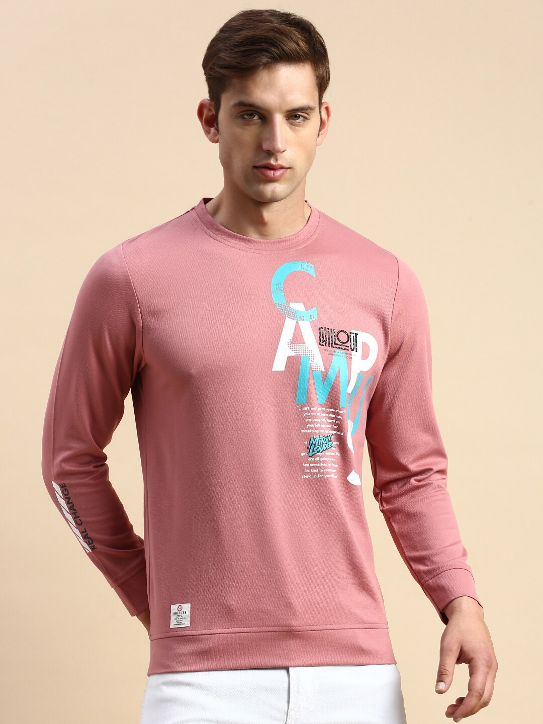 

SHOWOFF Typography Printed Sweatshirt, Pink