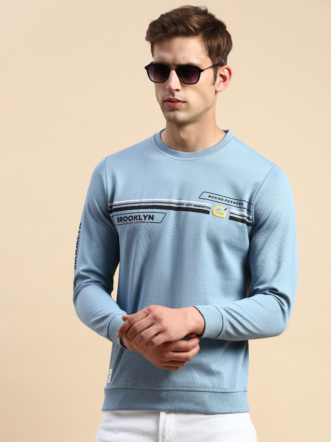 

SHOWOFF Typography Printed Sweatshirt, Blue
